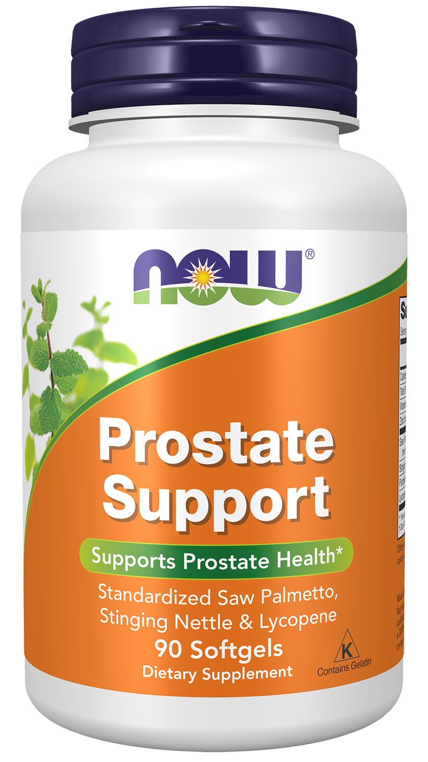 NOW Supplements, Prostate Support w/ Standardized Saw Palmetto, 90 Softgels — product image