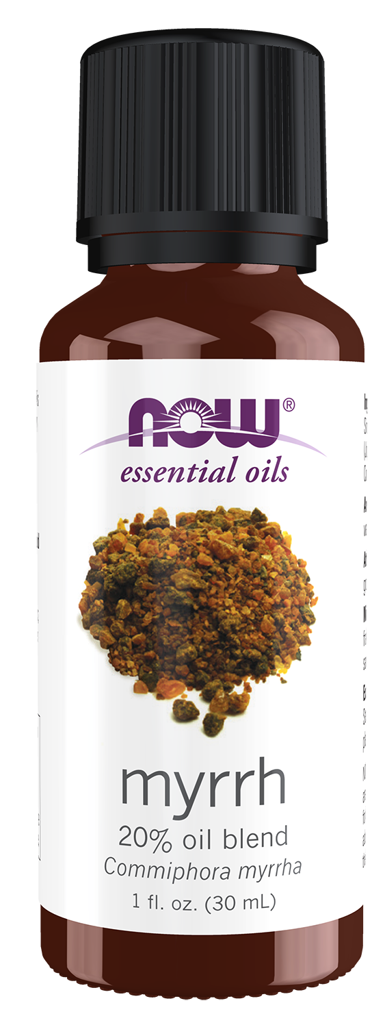 NOW Essential Oils, Myrrh Oil Blend w/ Jojoba, Steam Distilled, 1 fl. oz. — product image