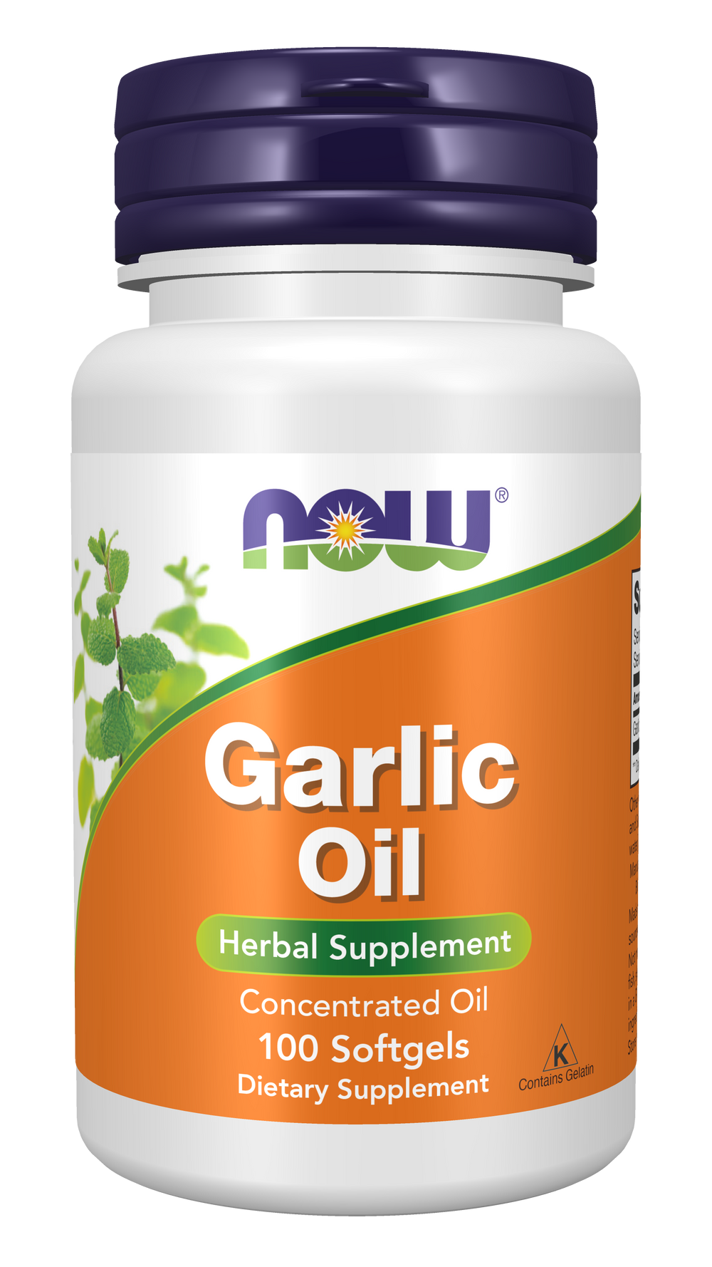 NOW Supplements, Garlic Oil Concentrate, 100 Softgels — product image