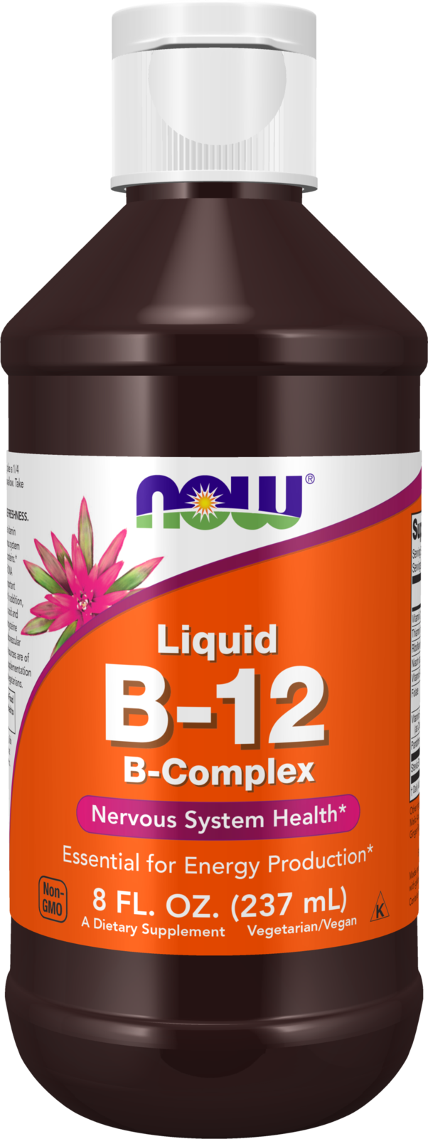 NOW Supplements, Vitamin B-12 Complex Liquid, Energy Production*, 8 oz — product image