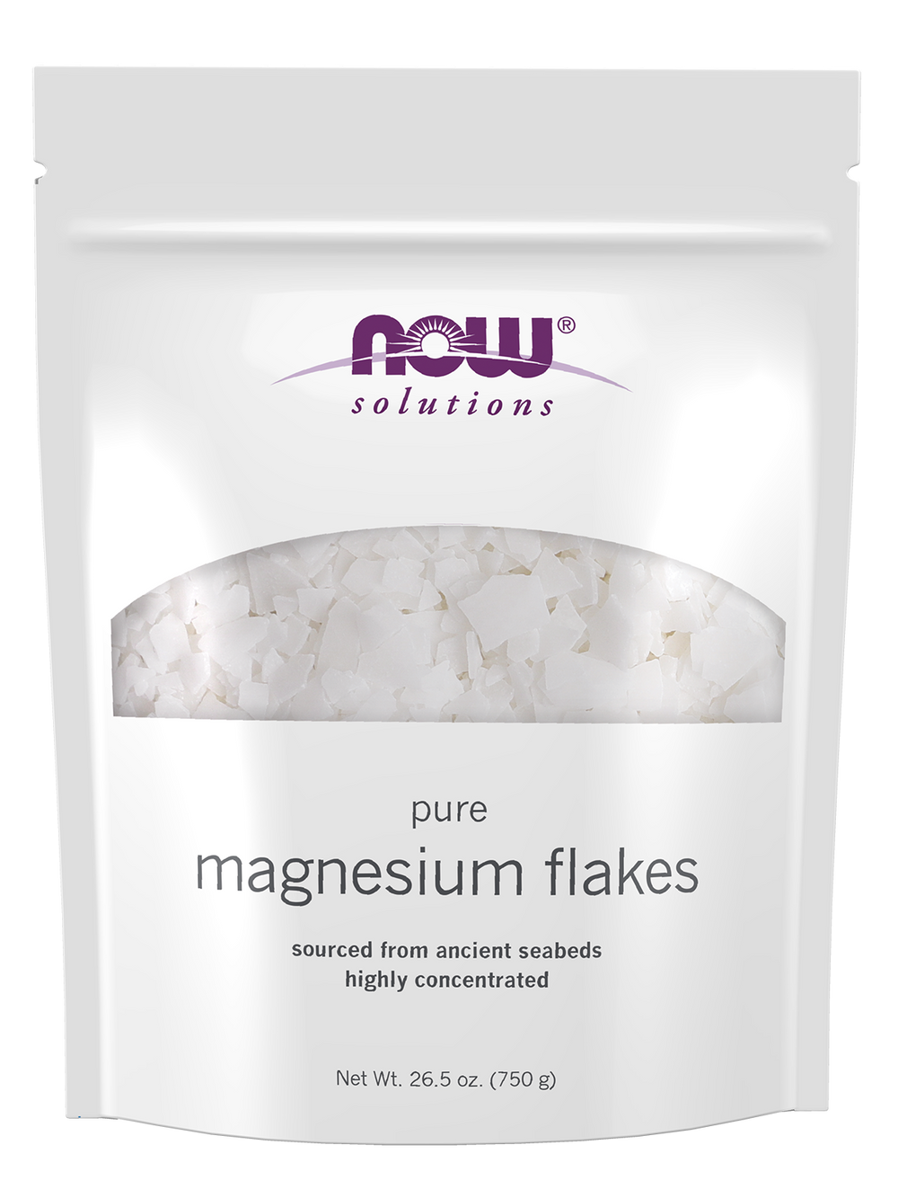 NOW Solutions, Magnesium Flakes, from the Ancient Seabed, 26.5 oz — product image