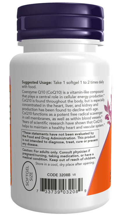 Now Foods CoQ10 100 mg 50 Softgels