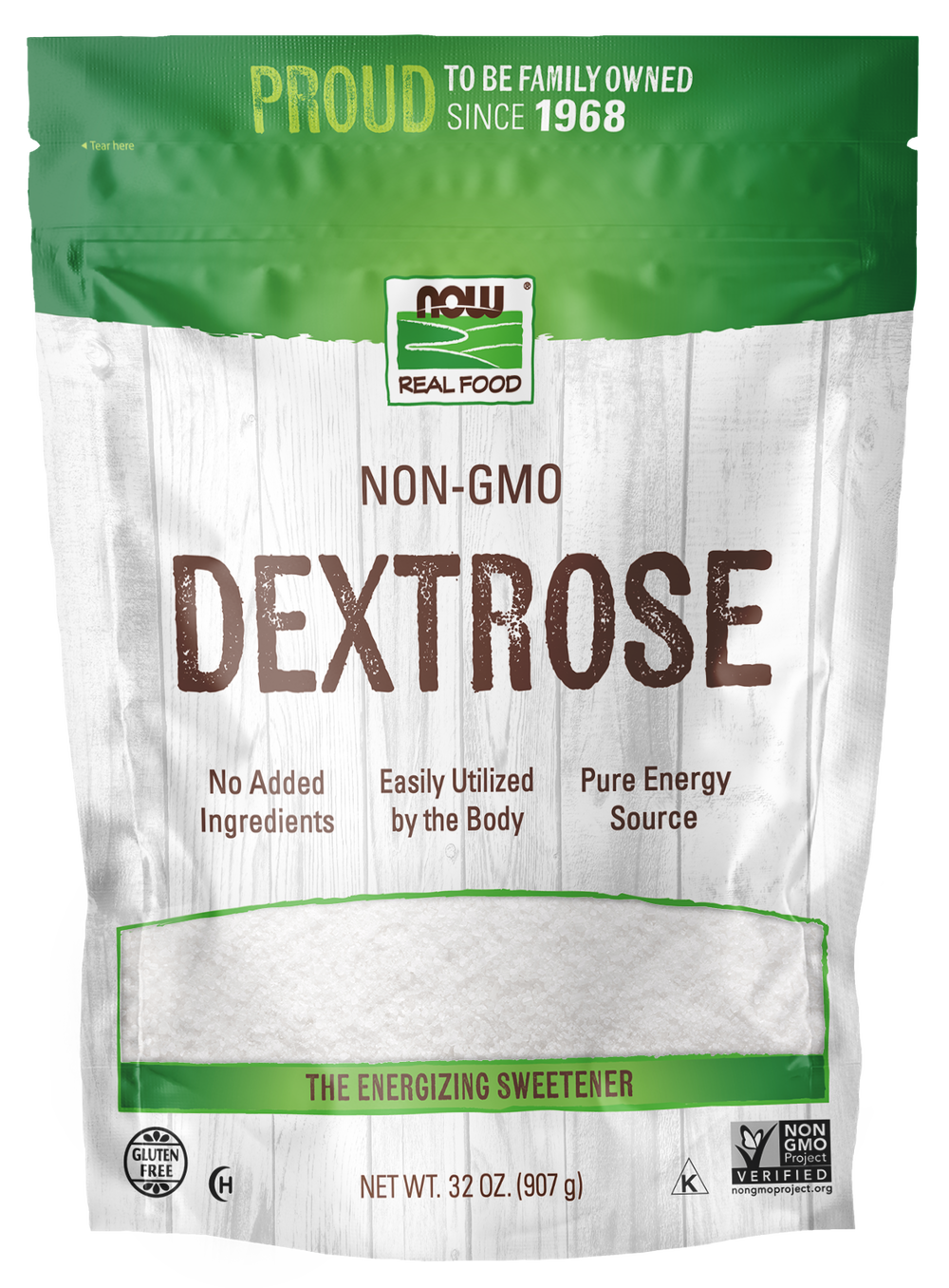 NOW Foods, Dextrose, No Added Ingredients, Energy Source, 32 oz — product image