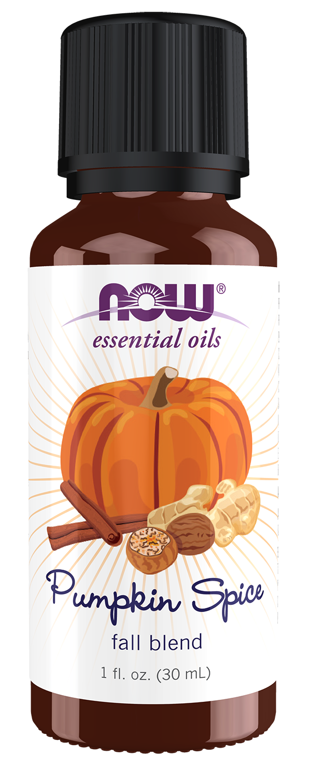 NOW Essential Oils, Pumpkin Spice Oil Blend, Sweet Spice Scent, 1 fl. oz — product image