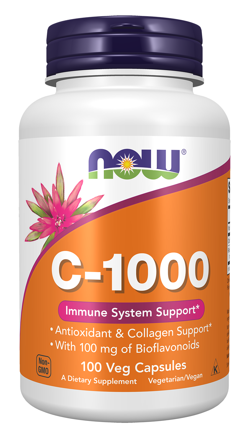 NOW Supplements, Vitamin C-1,000 with 100 mg of Bioflavonoids, 100 Veg Caps — product image