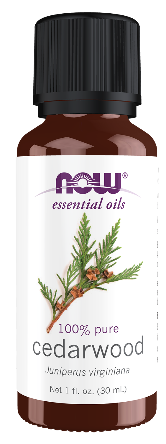 NOW Essential Oils, Cedarwood Oil, Undiluted, Steam Distilled, 1 fl. oz — product image