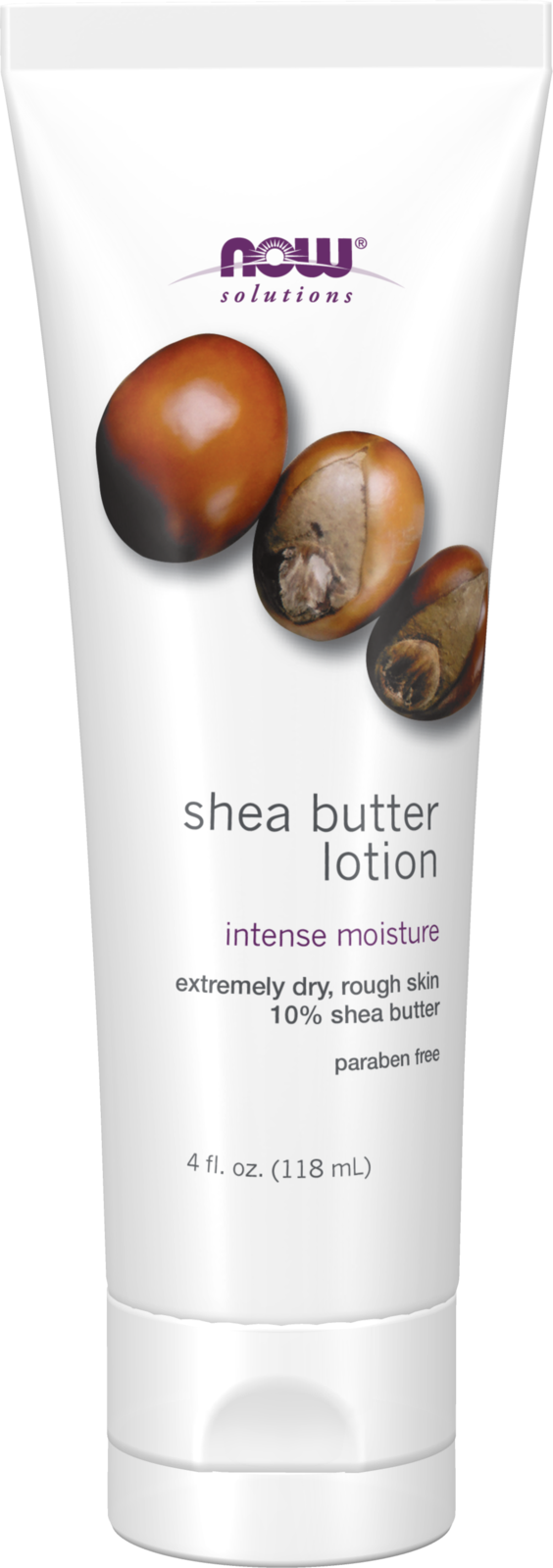 NOW Solutions, Shea Butter Lotion, Moisturizing Dry Rough Skin, 4 fl. oz — product image