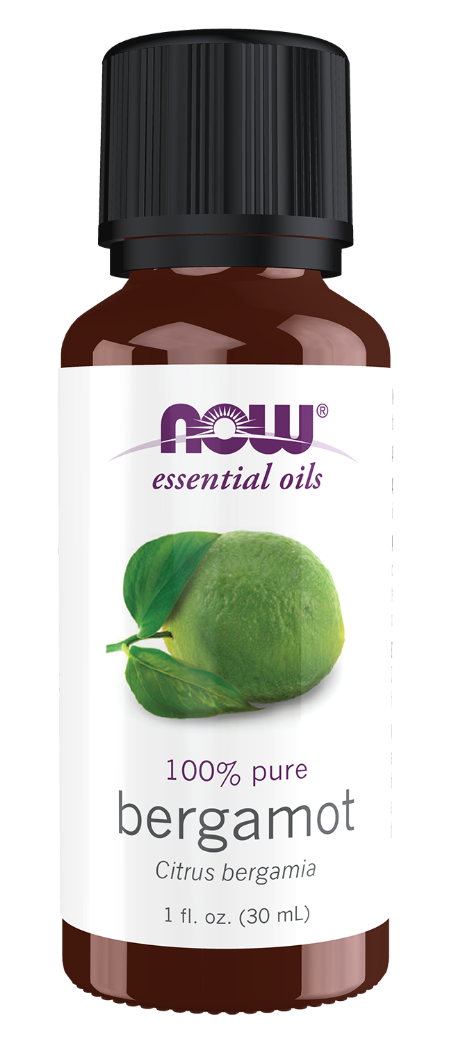 NOW Essential Oils, Bergamot Oil, Undiluted, Cold Pressed, 1 fl. oz — product image