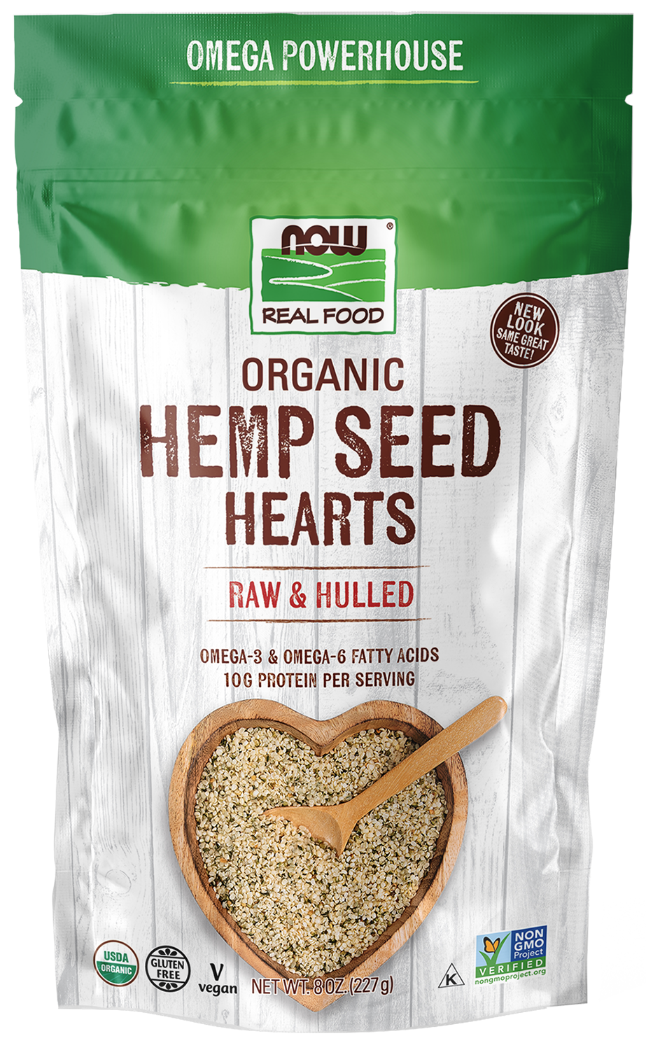 NOW Foods, Organic Hemp Seed Hearts, Raw & Hulled, 8 oz — product image