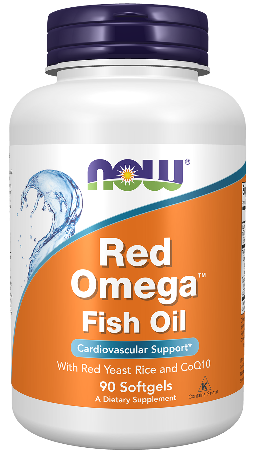 NOW Supplements, Red Omega with CoQ10, Omega-3 Fish Oil, 90 Softgels — product image