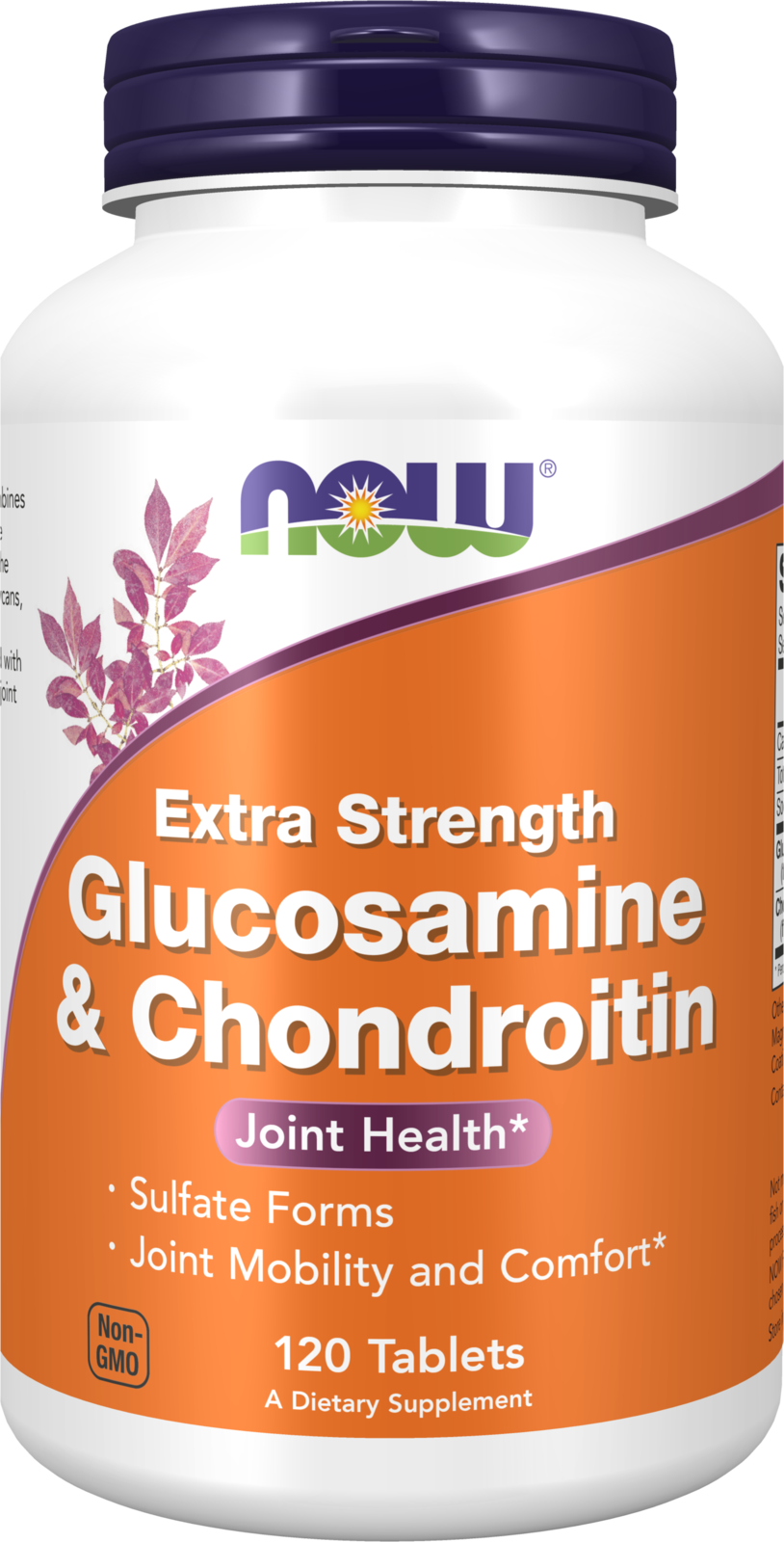 NOW Supplements, Glucosamine & Chondroitin, Sulfate Forms, 120 Tabs — product image