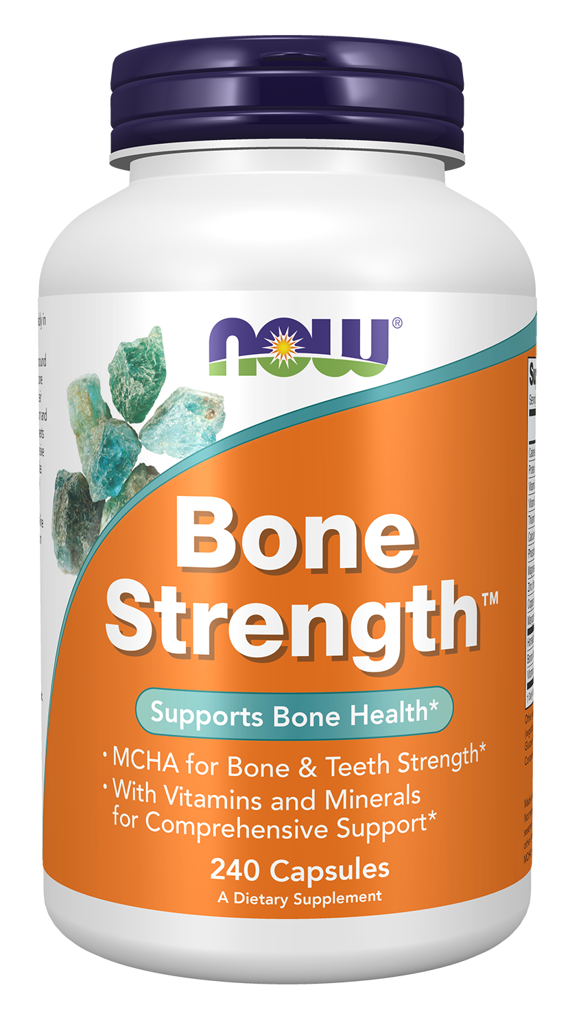 NOW Supplements, Bone Strength™ Microcrystalline Hydroxyapatite, 240 Caps — product image
