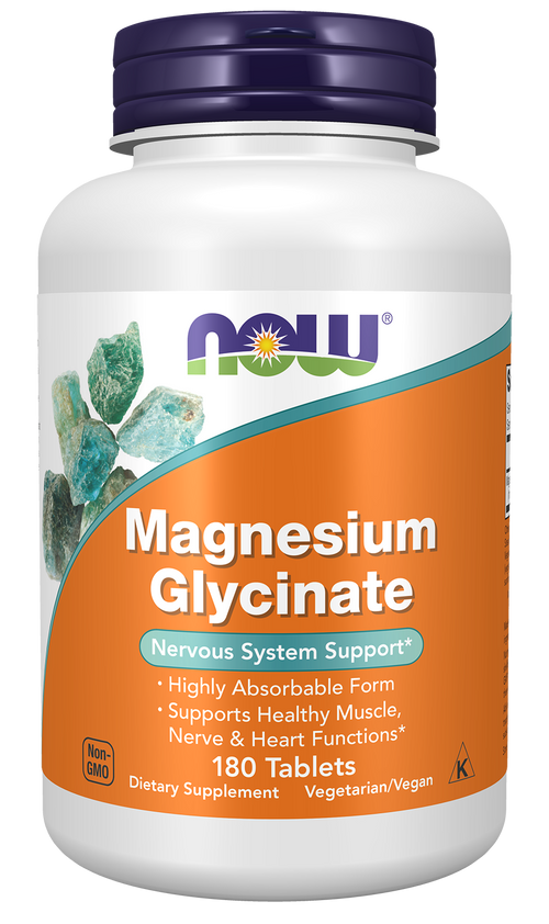 NOW Supplements, Magnesium Glycinate 100 mg, 180 Tabs