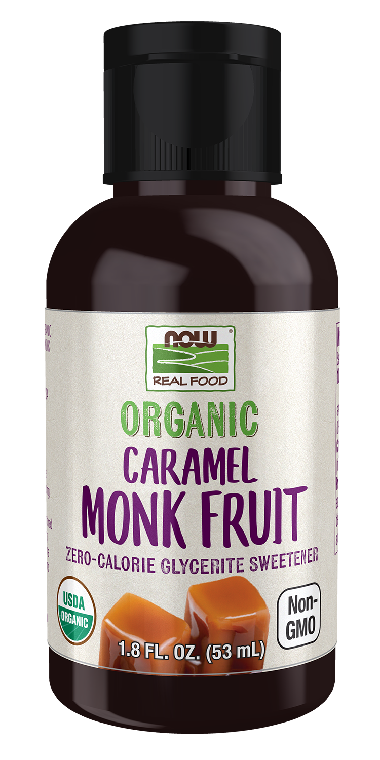 NOW Foods, Organic Liquid Monk Fruit, Caramel Zero-Calorie, 1.8  fl. oz — product image
