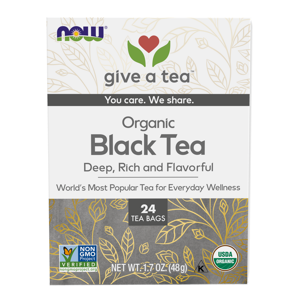 NOW Foods, Give a Tea®  Organic Black Tea, 24 bags — product image