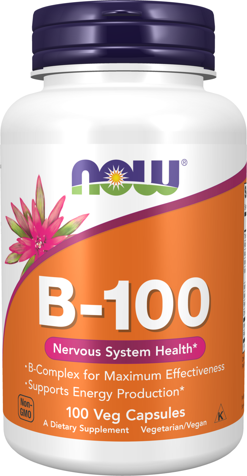 NOW Supplements, Vitamin B-100, Energy Production*, 100 Veg Caps — product image