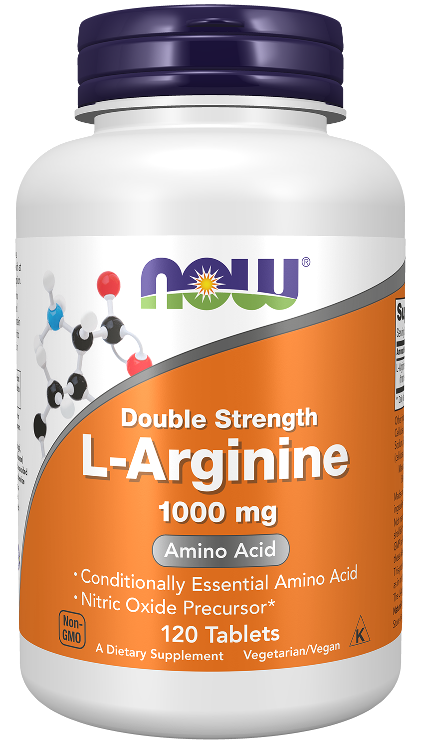 NOW Supplements, L-Arginine 1,000 mg, Amino Acid, 120 Tabs — product image