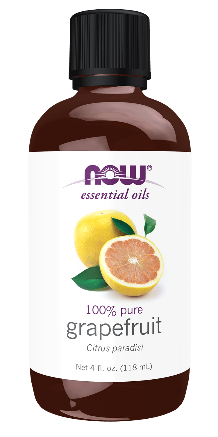 NOW Essential Oils, Grapefruit Oil, Cold Pressed, Undiluted, 4 fl. oz — product image