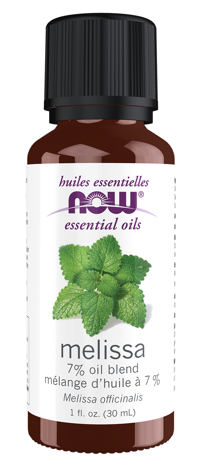 NOW Essential Oils, Melissa (Lemon Balm) Oil Blend with Jojoba, 1 fl. oz — product image