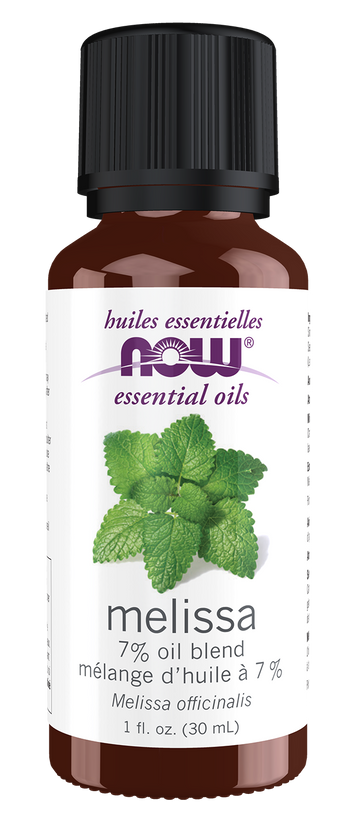 NOW Essential Oils, Melissa (Lemon Balm) Oil Blend with Jojoba, 1 fl. oz