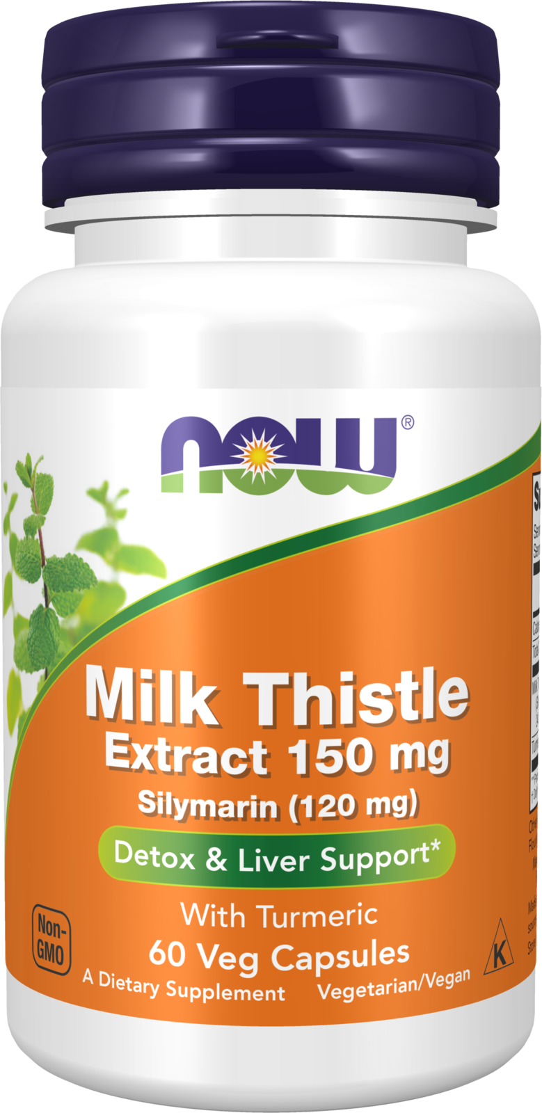 NOW Supplements, Silymarin Milk Thistle Extract 150 mg, 60 Veg Caps — product image