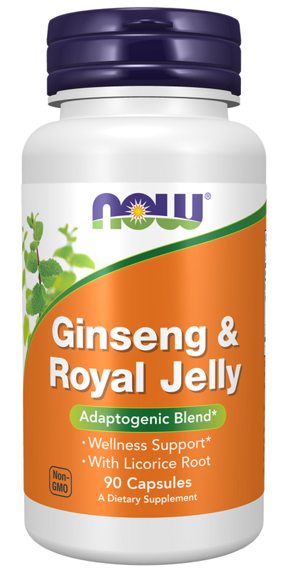 Now Foods Ginseng & Royal Jelly 90 Capsules