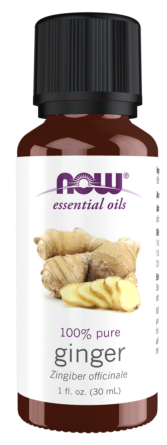 NOW Essential Oils, Ginger Oil, Undiluted, Steam Distilled, 1 fl. oz — product image