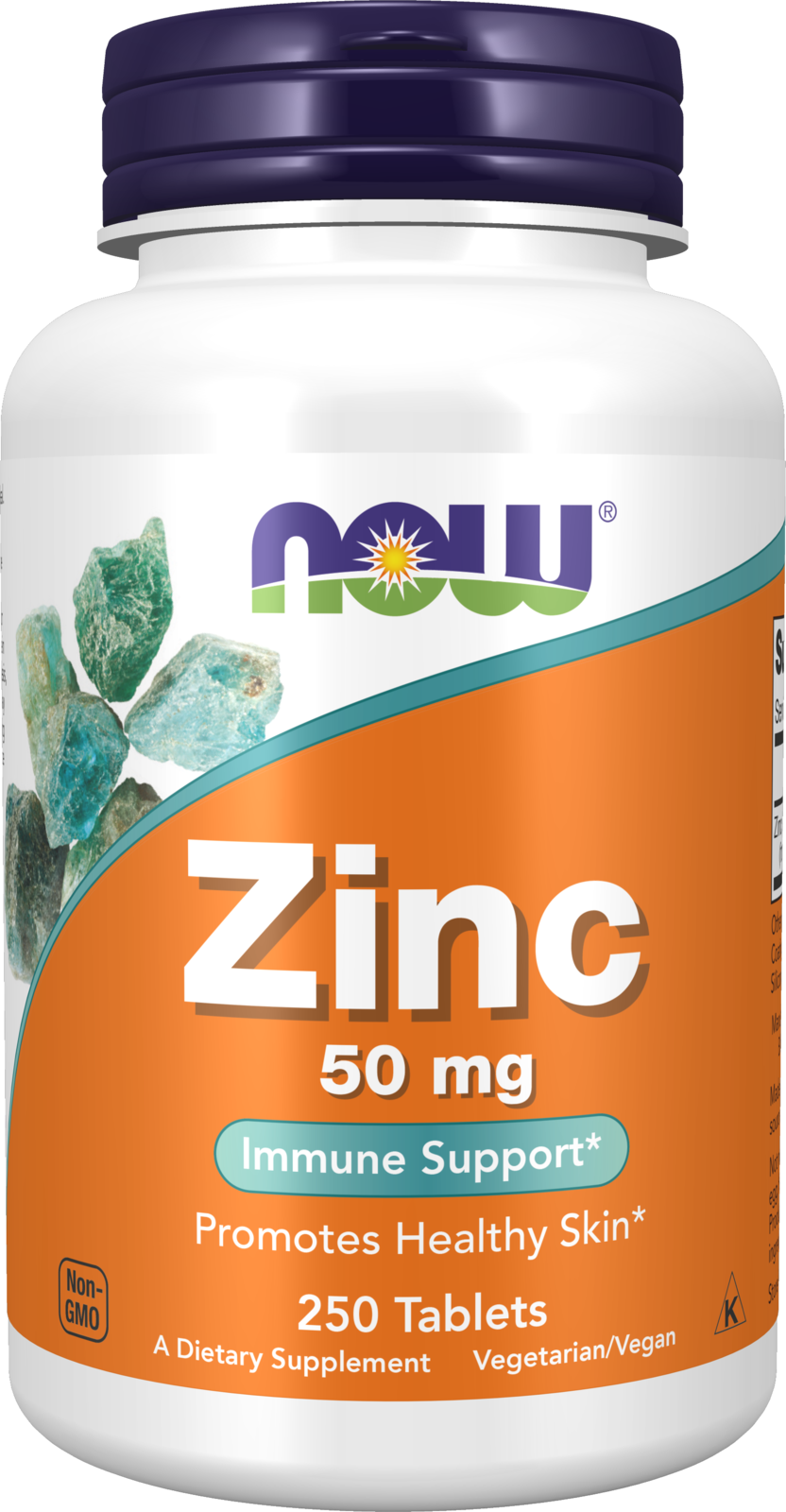 NOW Supplements, Zinc (Zinc Gluconate) 50 mg, Immune Support*, 250 Tabs — product image
