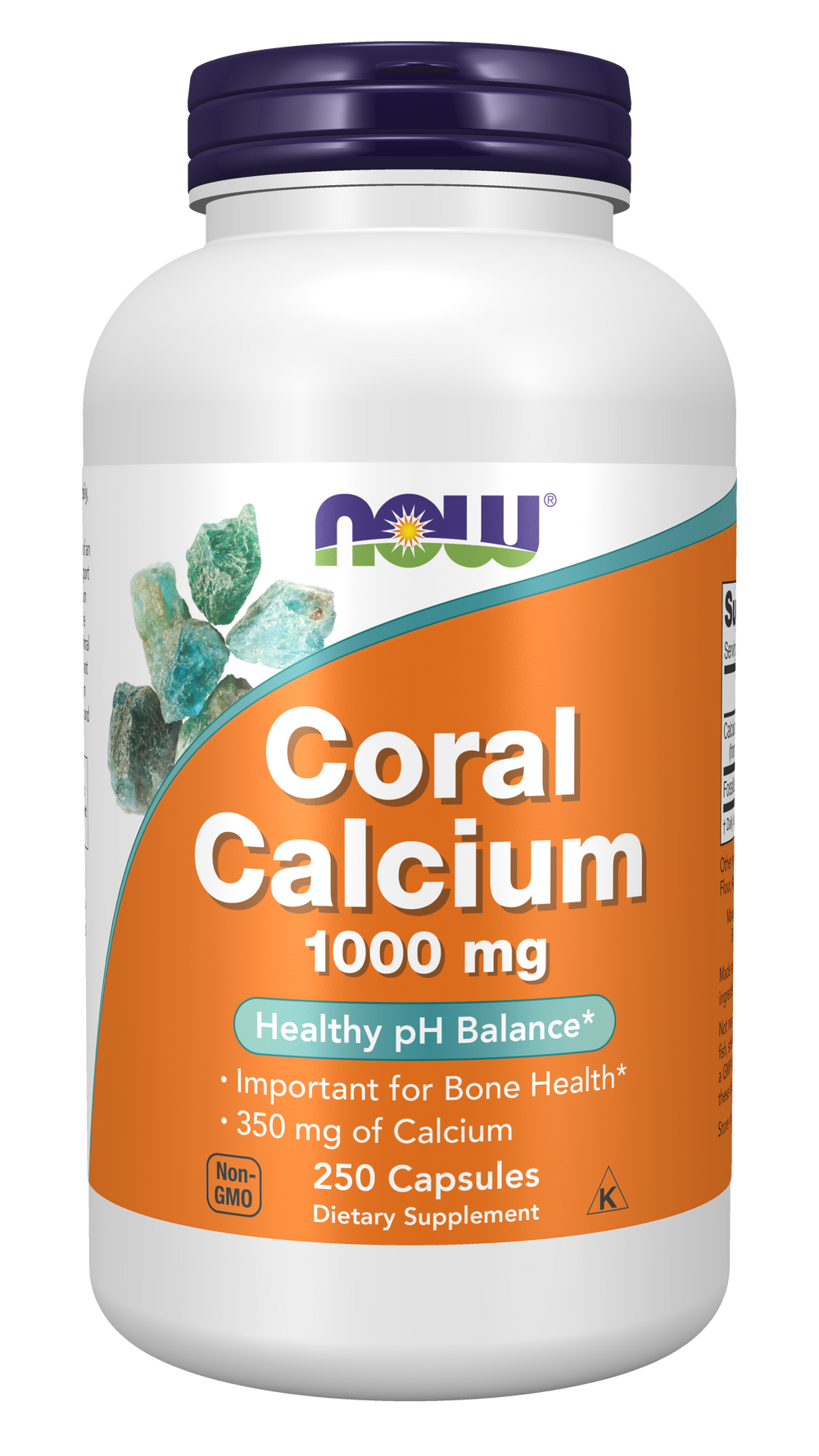 NOW Supplements, Coral Calcium 1,000 mg, Bone Health*, 250 Veg Caps — product image