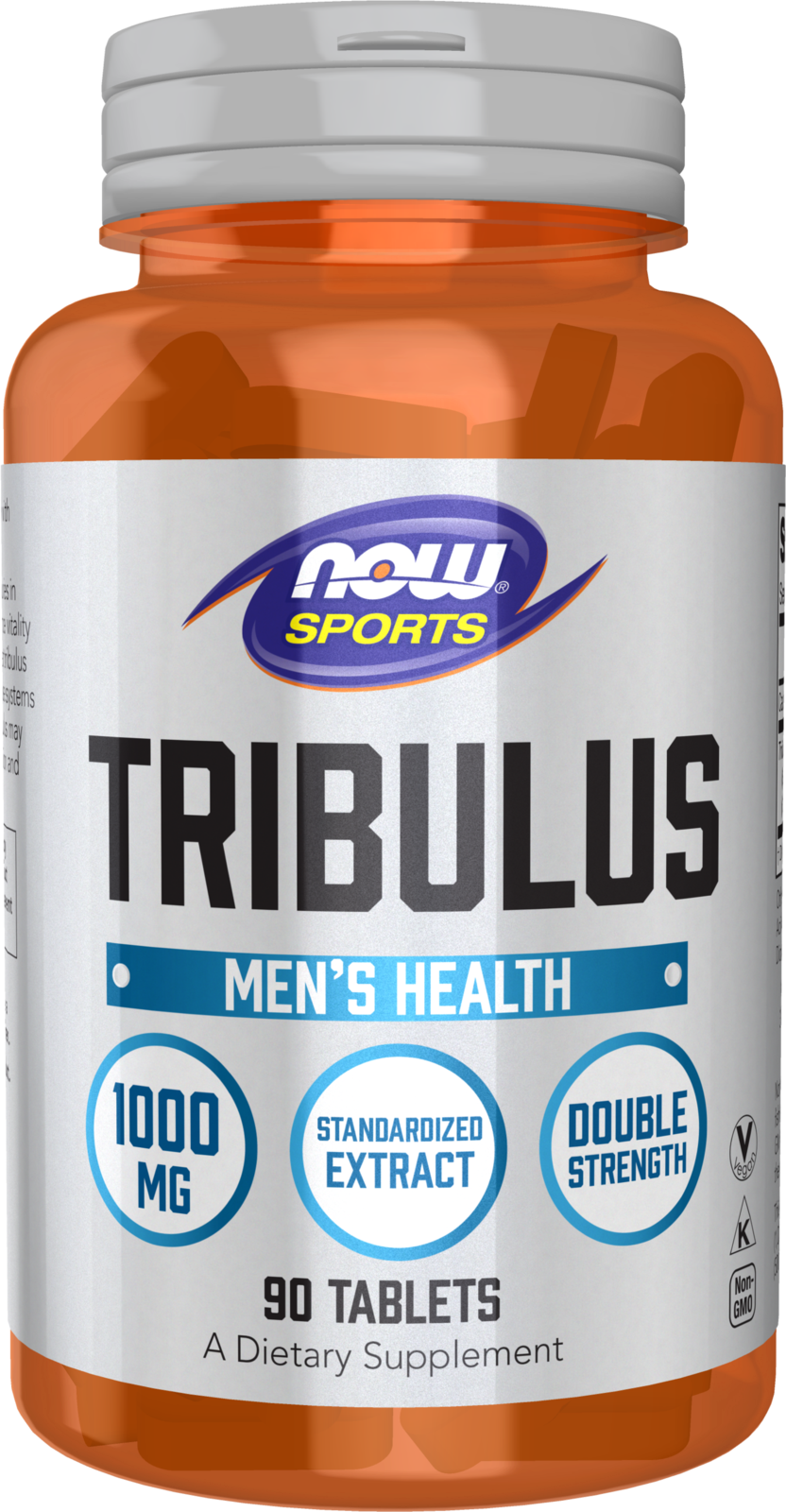 NOW Sports, Tribulus 1,000 mg, Double Strength, Men's Health, 90 Tabs — product image