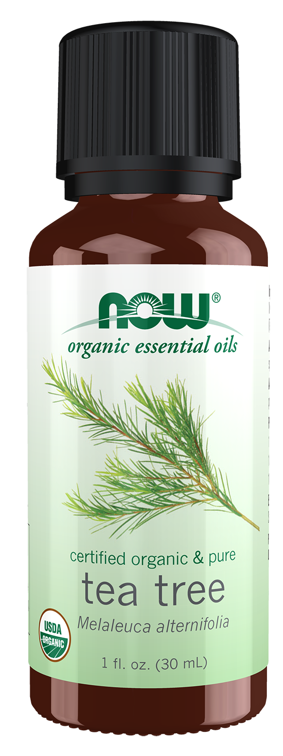 NOW Essential Oils, Organic Tea Tree Oil, Steam Dist., Undiluted, 1 fl. oz — product image