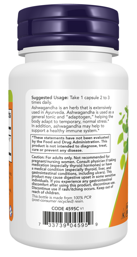 Now Foods Ashwagandha 450 mg 90 Veg Capsules