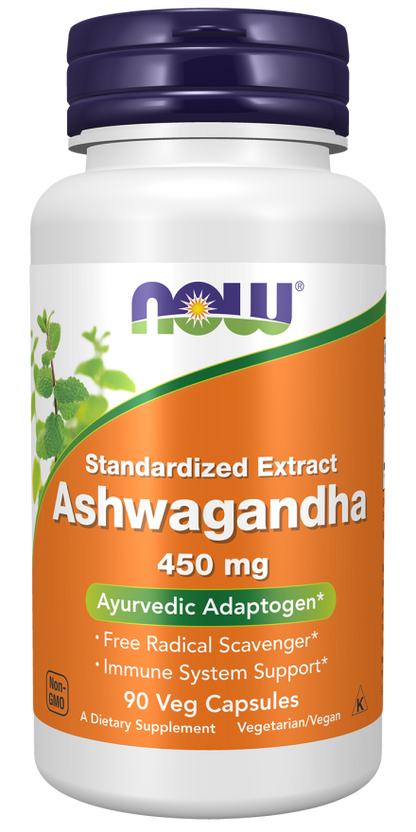 Now Foods Ashwagandha 450 mg 90 Veg Capsules