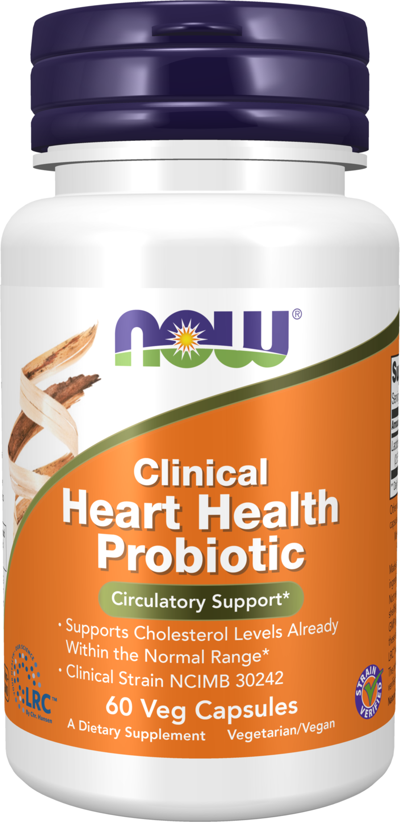 NOW Supplements, Clinical Heart Health Probiotic, NCIMB 30242, 60 Veg Caps — product image