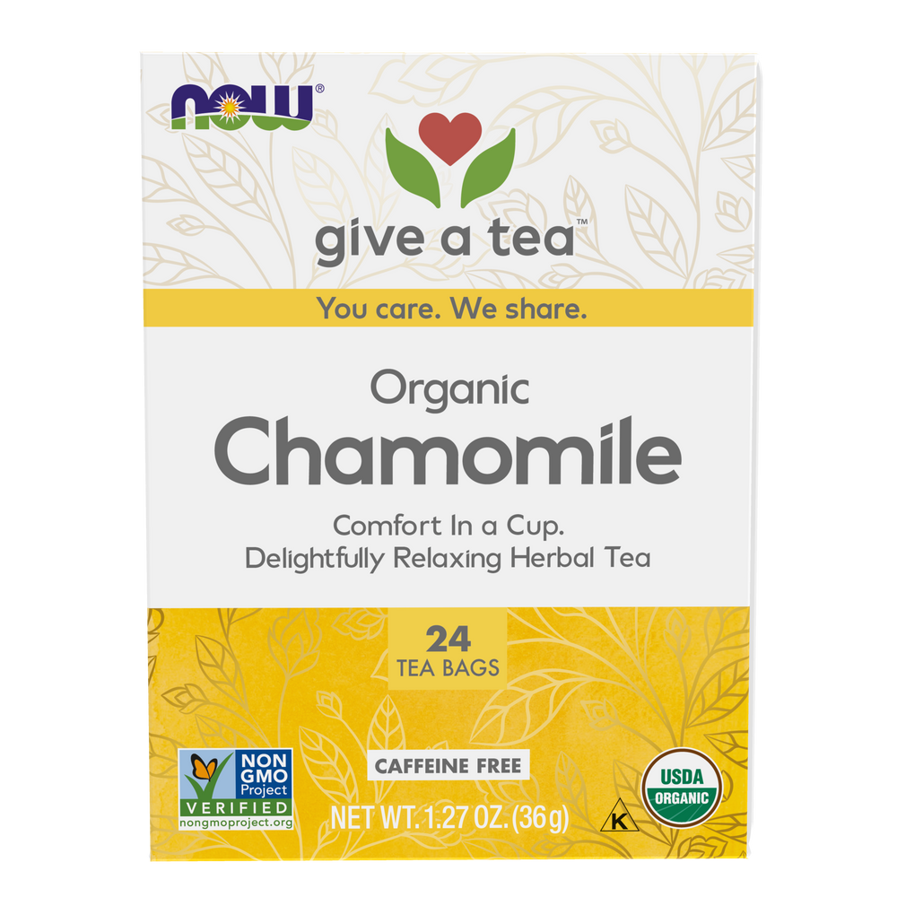 NOW Foods, Give a Tea®  Organic Chamomile Tea, Comforting, 24 bags — product image