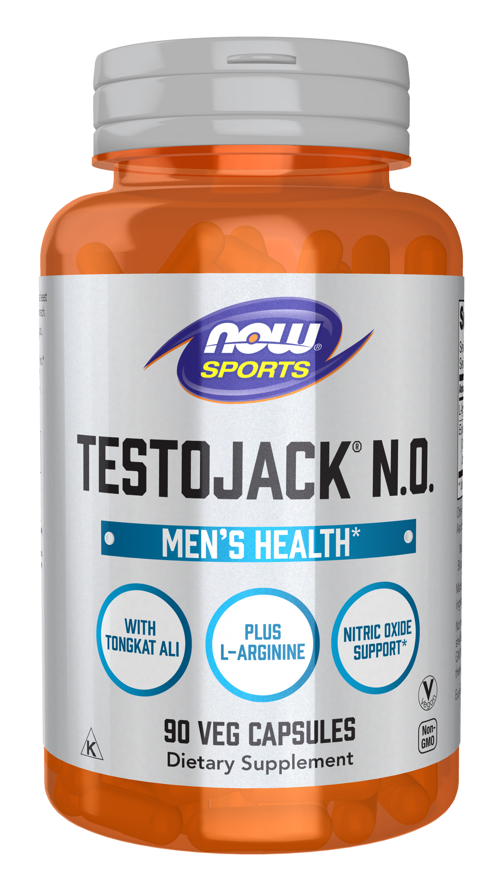 NOW Sports, TestoJack N.O., L-Arginine, Tongkat Ali, 90 Veg Caps — product image