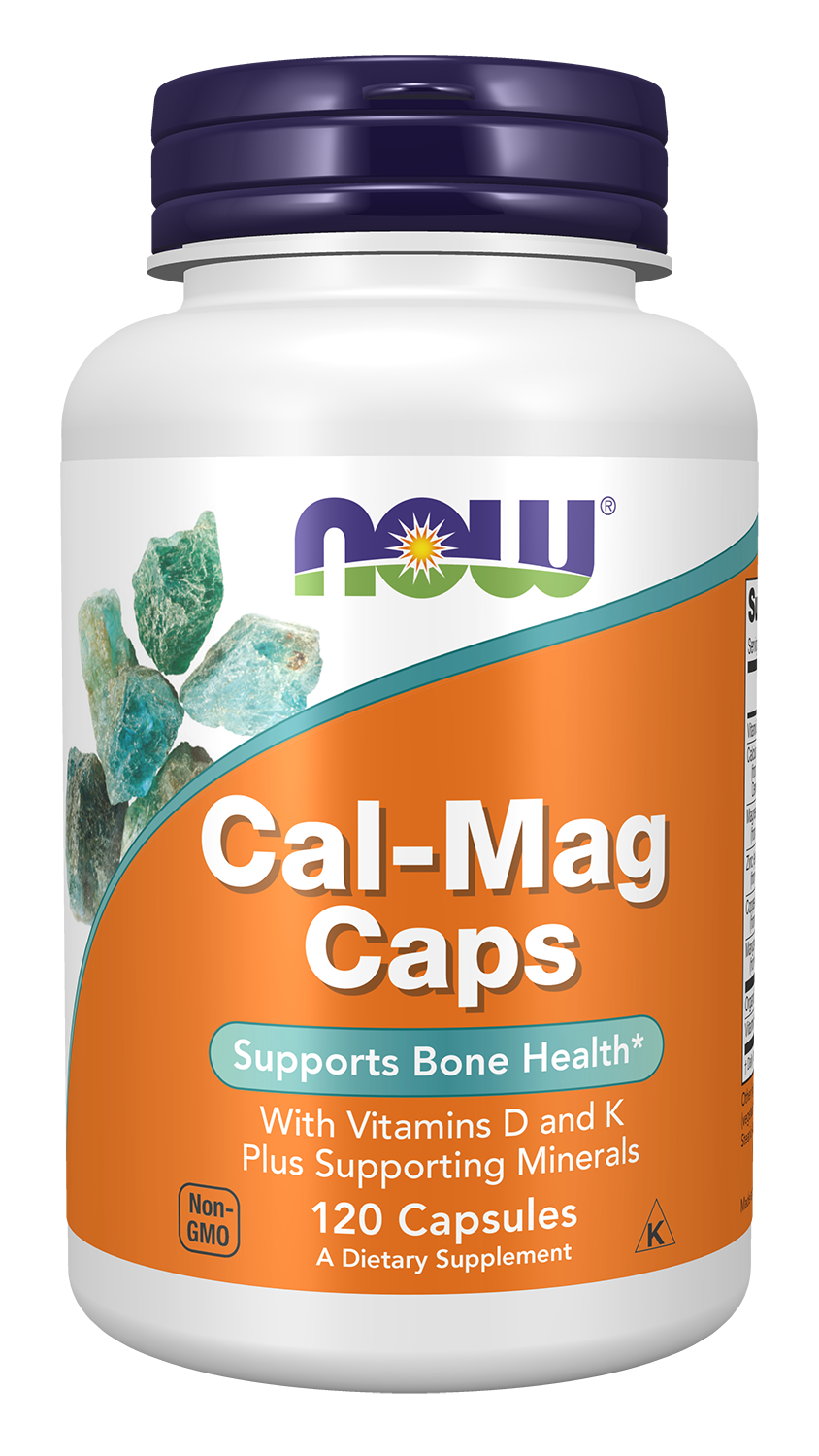 NOW Supplements, Cal-Mag Caps with Vitamin D and Minerals, 120 Veg Caps — product image