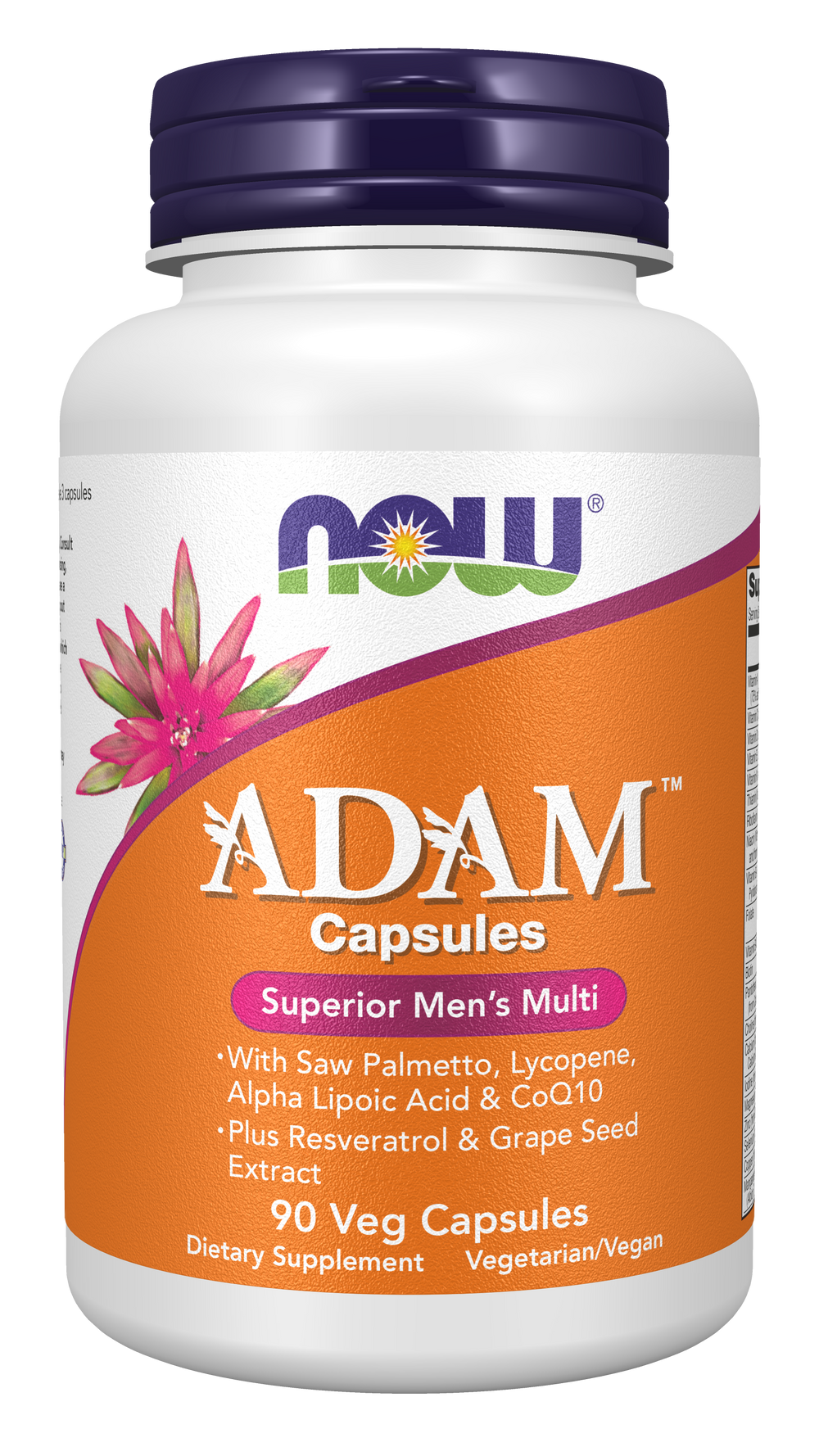 NOW Supplements, ADAM™ Men's Multivitamin, 90 Veg Caps — product image