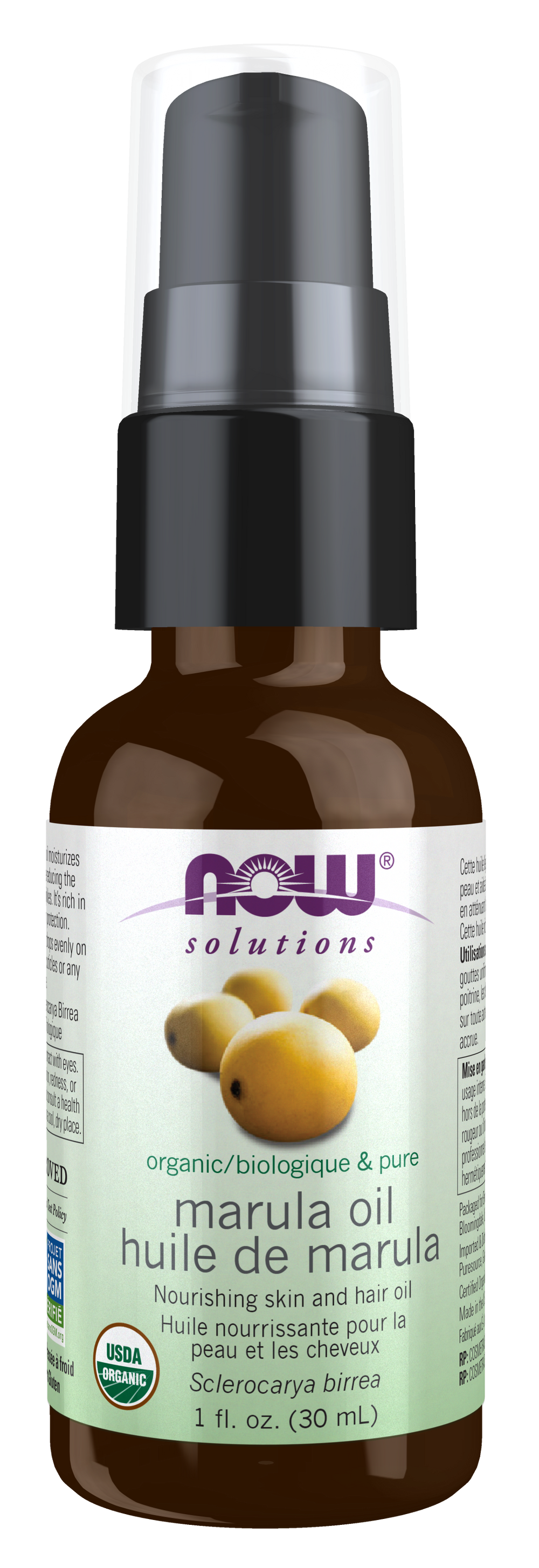 NOW Solutions, Organic Marula Oil, Skin Hydrating and Nourishing, 1 fl. oz — product image