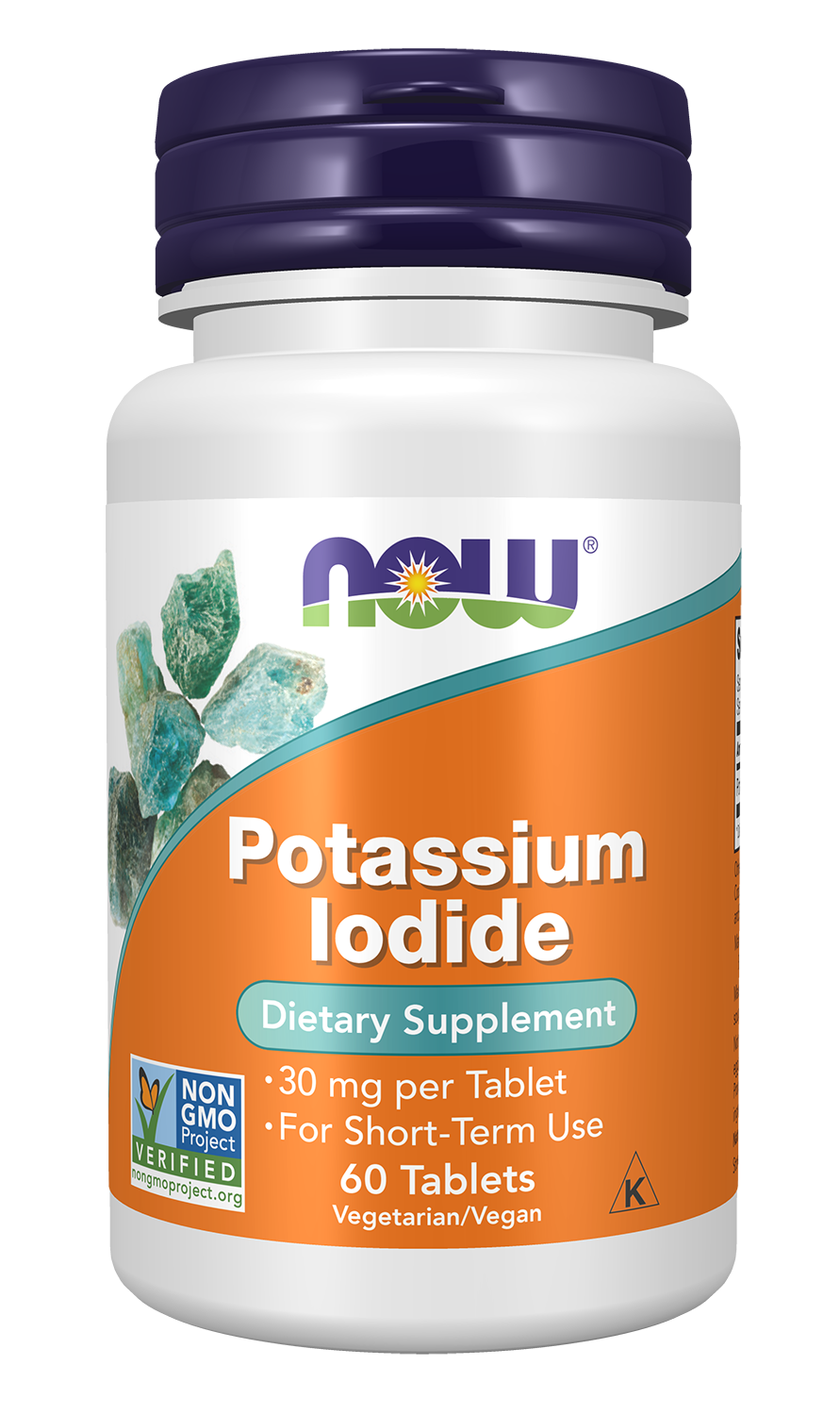 NOW Supplements, Potassium Iodide 30 mg, Dietary Supplement, 60 Tabs — product image
