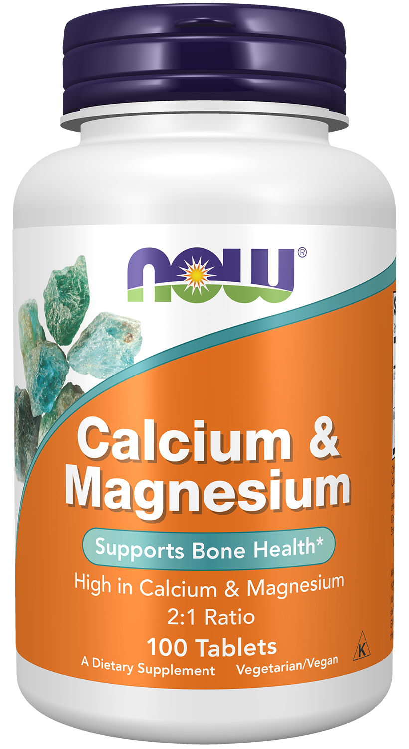 NOW Supplements, Calcium & Magnesium 2:1 Ratio, High Potency, 100 Tabs — product image
