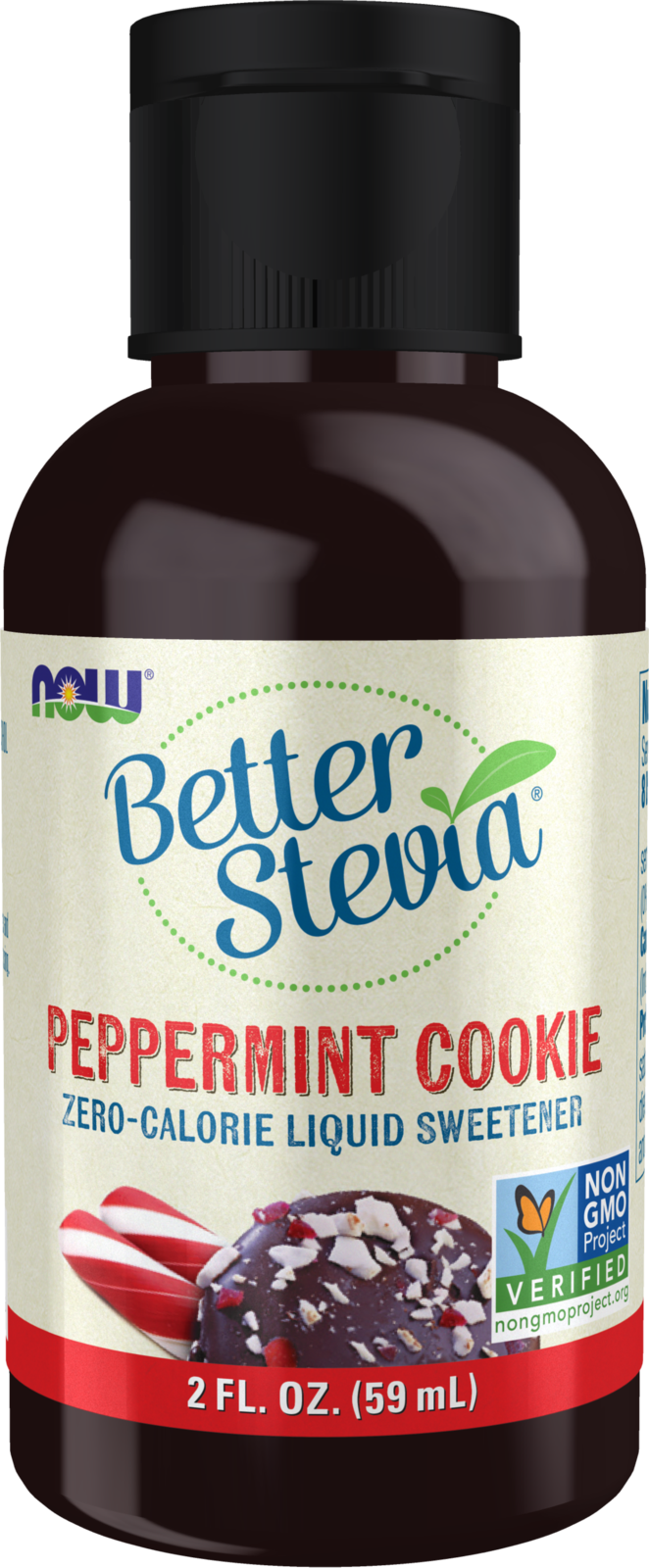 NOW BetterStevia® Peppermint Cookie Zero-Calorie Sweetener, 2 fl. oz. — product image