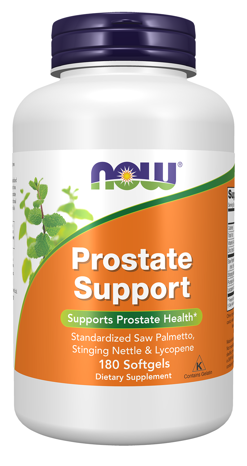 NOW Supplements, Prostate Support w/Standardized Saw Palmetto, 180 Softgels — product image