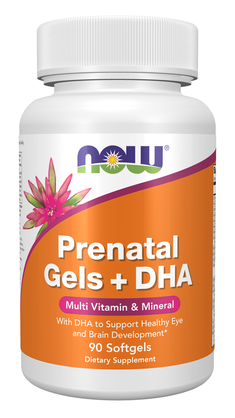NOW Supplements, Prenatal Gels + DHA with 250 mg DHA, 90 Softgels — product image