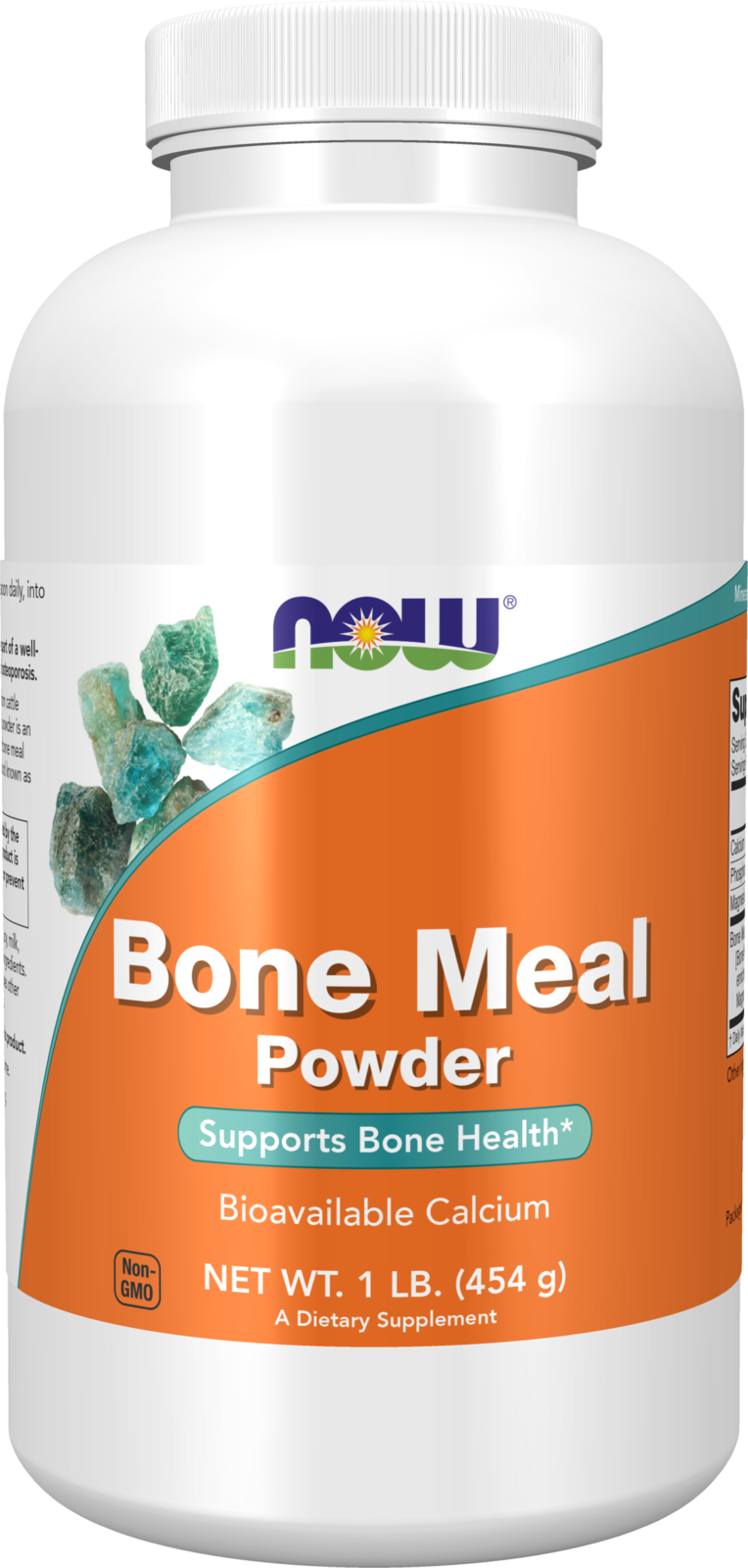 NOW Supplements, Bone Meal Powder, Calcium Carbonate & Magnesium, 1 lb — product image