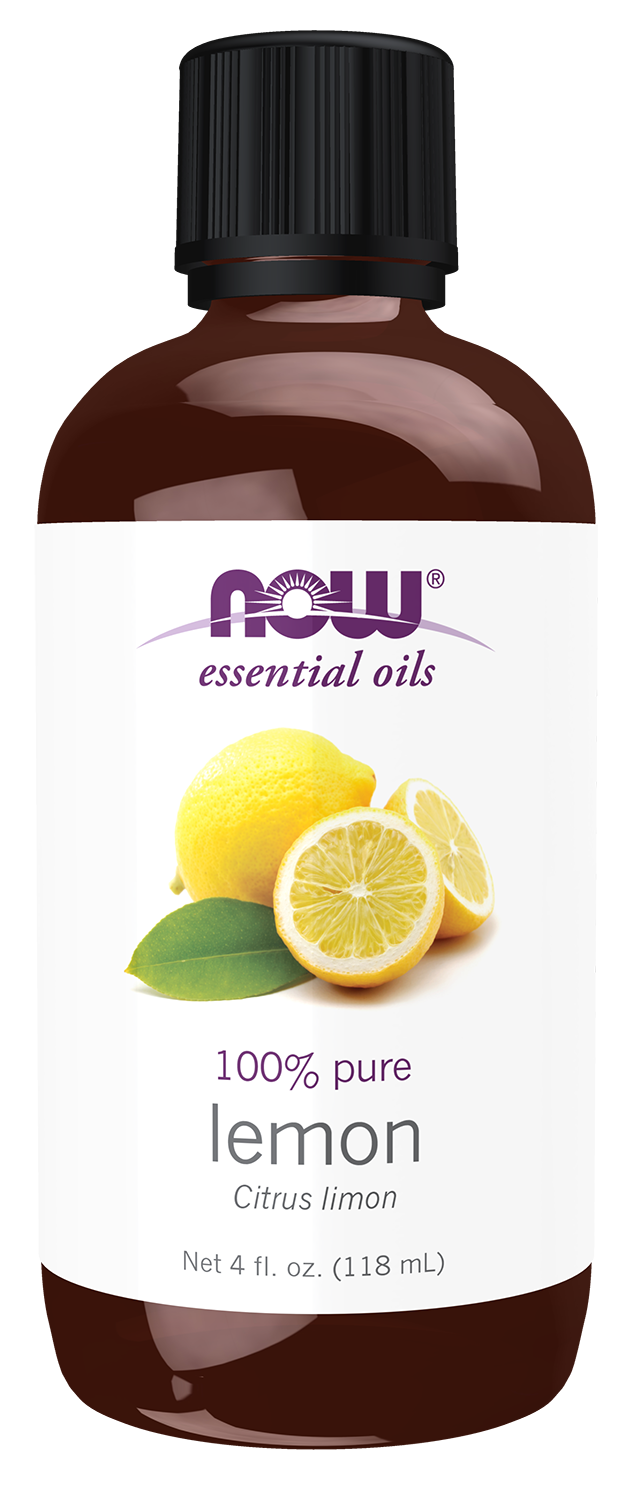 NOW Essential Oils, Lemon Oil, Undiluted, Cold Pressed, 4 fl. oz — product image