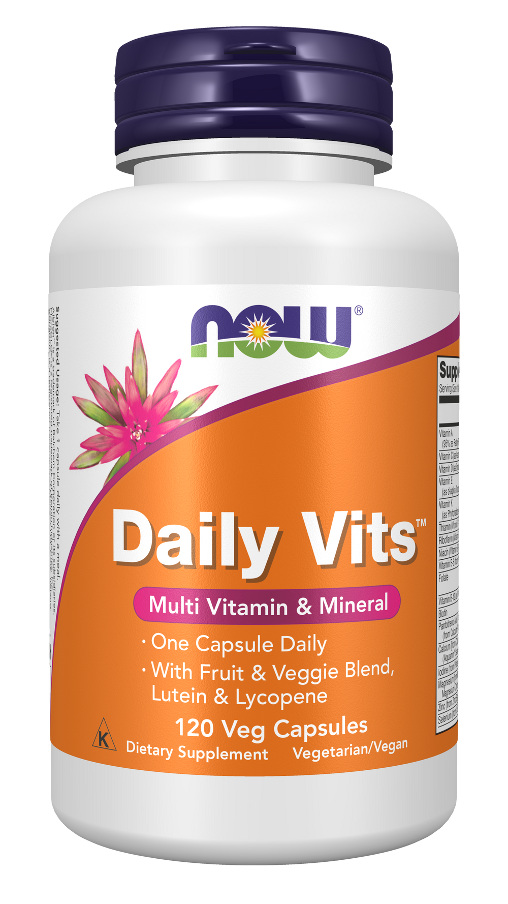 NOW Supplements, Daily Vits™, One Tablet Daily, 120 Veg Caps — product image