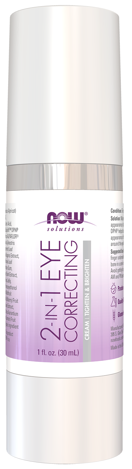 NOW Solutions, 2-in-1 Eye Correcting Cream, Tighten and Brighten, 1 fl. oz — product image