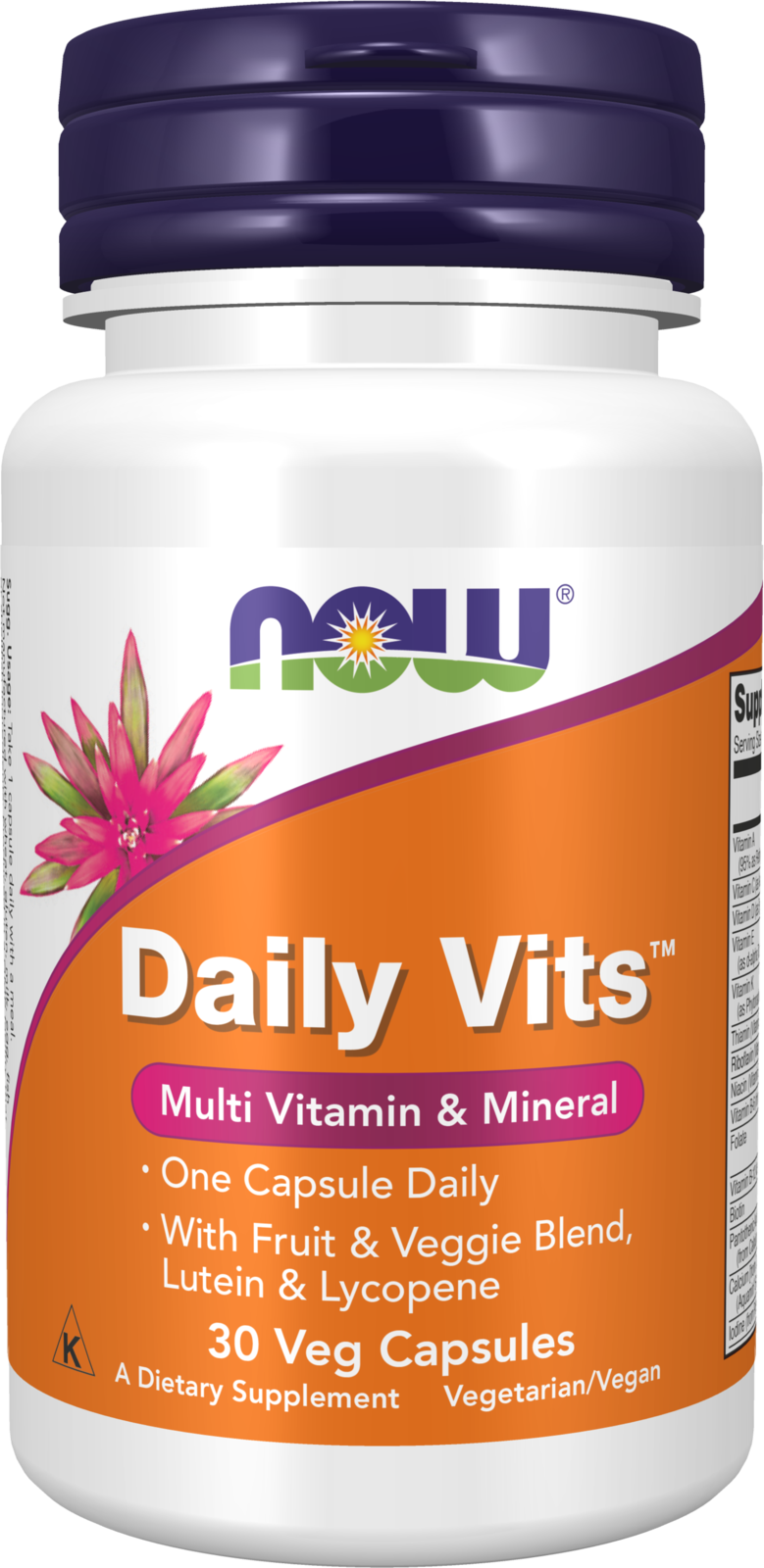 NOW Supplements, Daily Vits™, One Tablet Daily, 30 Veg Caps — product image