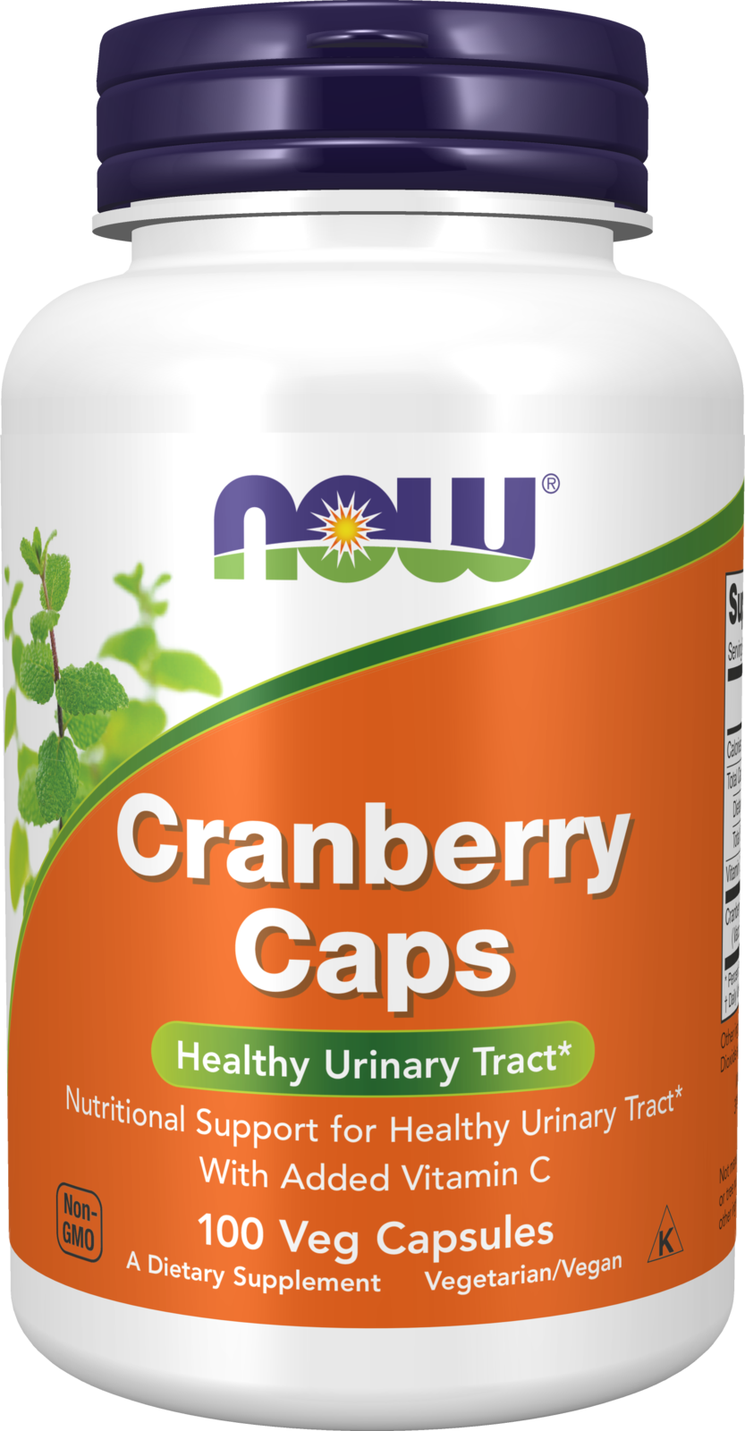 NOW Supplements, Cranberry Caps with Vitamin C, 100 Veg Caps — product image